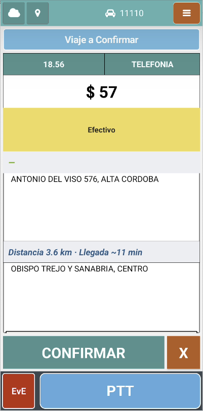 Aplicación de Conductores Colaby Movilidad — viajes, paradas y estados — captura 5